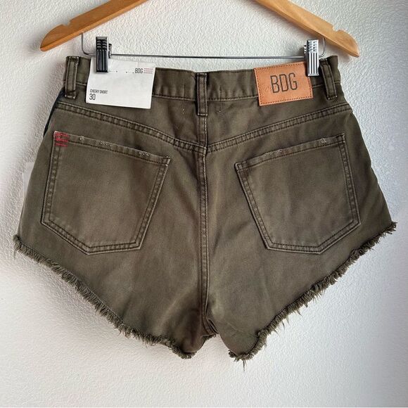 BDG | Cheeky Shorts in Military Green - Picture 5 of 8